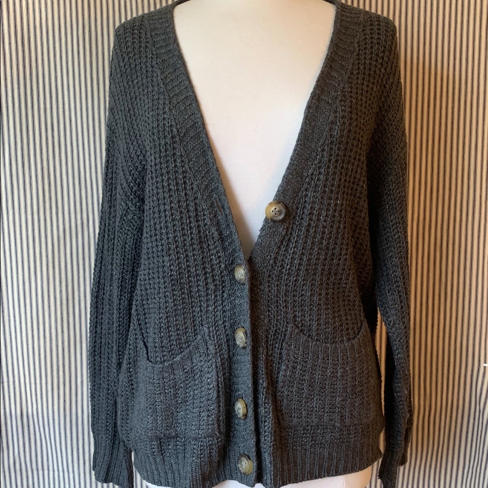 Brandy Melville Grey Knit Cardigan